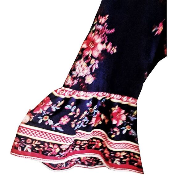 Sage & Vicky Plus Size Blue Abstract Floral Boho Bell Sleeve Dress Size 2X NWOT - Picture 3 of 8